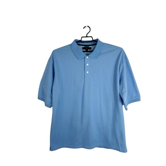 Tommy Hilfiger Golf Men's XXXL Short Sleeve Polo Shirt Pique Knit Blue Stripe - Picture 2 of 14